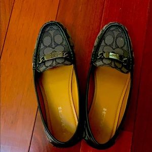 Coach olive loafers